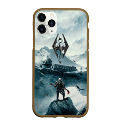 Чехол iPhone 11 Pro матовый Skyrim Warrior