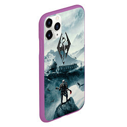 Чехол iPhone 11 Pro матовый Skyrim Warrior, цвет: 3D-фиолетовый — фото 2