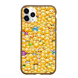Чехол iPhone 11 Pro матовый Смайлики Emoji
