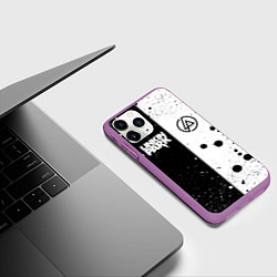 Чехол iPhone 11 Pro матовый LINKIN PARK, цвет: 3D-фиолетовый — фото 2