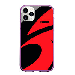 Чехол iPhone 11 Pro матовый Fortnite, цвет: 3D-фиолетовый