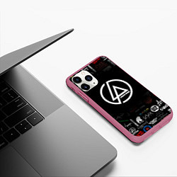 Чехол iPhone 11 Pro матовый LINKIN PARK, цвет: 3D-малиновый — фото 2