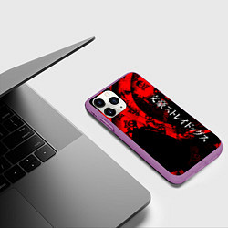 Чехол iPhone 11 Pro матовый Bungou Stray Dogs, цвет: 3D-фиолетовый — фото 2