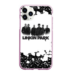 Чехол iPhone 11 Pro матовый LINKIN PARKспина, цвет: 3D-розовый