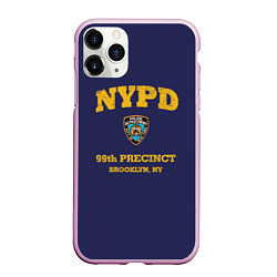 Чехол iPhone 11 Pro матовый Бруклин 9-9 департамент NYPD, цвет: 3D-розовый