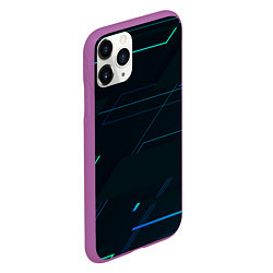 Чехол iPhone 11 Pro матовый Modern Geometry, цвет: 3D-фиолетовый — фото 2