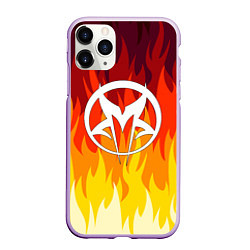 Чехол iPhone 11 Pro матовый Mudvayne, цвет: 3D-сиреневый