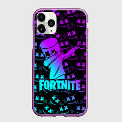 Чехол iPhone 11 Pro матовый FORTNITE X MARSHMELLO, цвет: 3D-фиолетовый