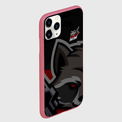 Чехол iPhone 11 Pro матовый Форма Bad Raccoon, цвет: 3D-малиновый — фото 2