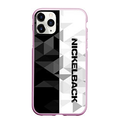 Чехол iPhone 11 Pro матовый Nickelback, цвет: 3D-розовый