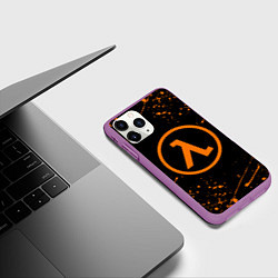 Чехол iPhone 11 Pro матовый HALF-LIFE, цвет: 3D-фиолетовый — фото 2