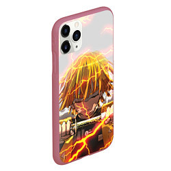 Чехол iPhone 11 Pro матовый KIMETSU NO YAIBA, цвет: 3D-малиновый — фото 2