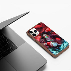 Чехол iPhone 11 Pro матовый KIMETSU NO YAIBA, цвет: 3D-коричневый — фото 2