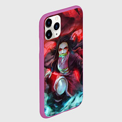 Чехол iPhone 11 Pro матовый KIMETSU NO YAIBA, цвет: 3D-фиолетовый — фото 2