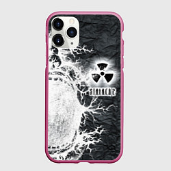 Чехол iPhone 11 Pro матовый Сталкер, цвет: 3D-малиновый