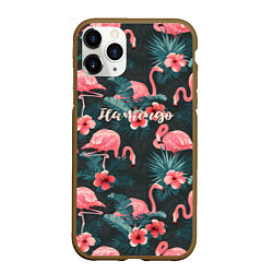 Чехол iPhone 11 Pro матовый Flamingo, цвет: 3D-коричневый