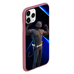 Чехол iPhone 11 Pro матовый Fortnite Meowscles Shadow, цвет: 3D-малиновый — фото 2