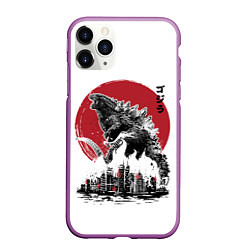 Чехол iPhone 11 Pro матовый GODZILLA