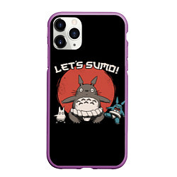 Чехол iPhone 11 Pro матовый TOTORO, цвет: 3D-фиолетовый