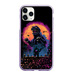 Чехол iPhone 11 Pro матовый GODZILLA, цвет: 3D-светло-сиреневый