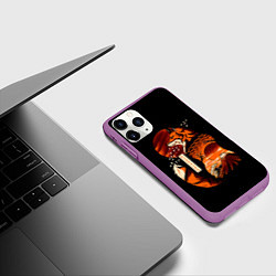 Чехол iPhone 11 Pro матовый JAPAN FOX, цвет: 3D-фиолетовый — фото 2