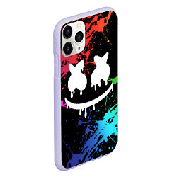 Чехол iPhone 11 Pro матовый Marshmello, цвет: 3D-светло-сиреневый — фото 2