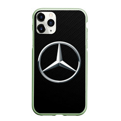 Чехол iPhone 11 Pro матовый MERCEDES-BENZ CARBON