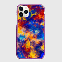 Чехол iPhone 11 Pro матовый Огненно-синий полутон