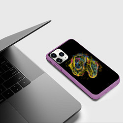 Чехол iPhone 11 Pro матовый Тираннозавр Рекс, цвет: 3D-фиолетовый — фото 2