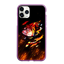 Чехол iPhone 11 Pro матовый KIMETSU NO YAIBA, цвет: 3D-фиолетовый