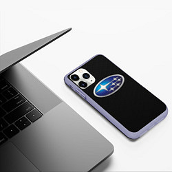 Чехол iPhone 11 Pro матовый SUBARU, цвет: 3D-светло-сиреневый — фото 2