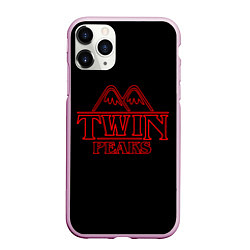 Чехол iPhone 11 Pro матовый Twin Peaks, цвет: 3D-розовый