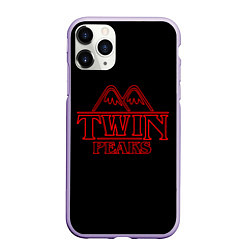 Чехол iPhone 11 Pro матовый Twin Peaks, цвет: 3D-светло-сиреневый