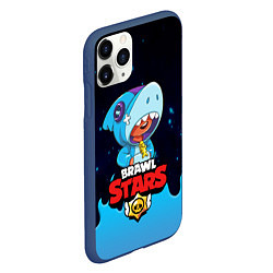 Чехол iPhone 11 Pro матовый BRAWL STARS LEON SHARK, цвет: 3D-тёмно-синий — фото 2