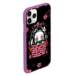 Чехол iPhone 11 Pro матовый KIMETSU NO YAIBA, цвет: 3D-фиолетовый — фото 2