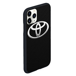 Чехол iPhone 11 Pro матовый Toyota carbon, цвет: 3D-черный — фото 2