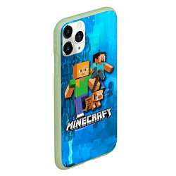 Чехол iPhone 11 Pro матовый Minecraft Майнкрафт, цвет: 3D-салатовый — фото 2