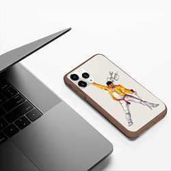 Чехол iPhone 11 Pro матовый Фредди Меркьюри автограф, цвет: 3D-коричневый — фото 2