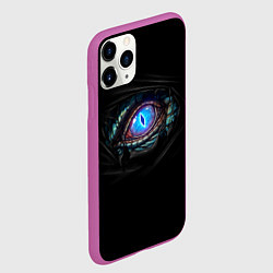 Чехол iPhone 11 Pro матовый Ледяной Дракон, цвет: 3D-фиолетовый — фото 2