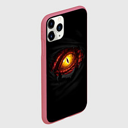 Чехол iPhone 11 Pro матовый Дракон, цвет: 3D-малиновый — фото 2