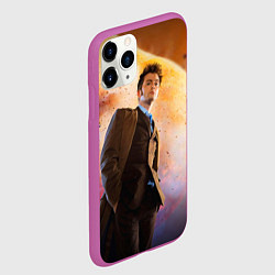Чехол iPhone 11 Pro матовый DOCTOR WHO, цвет: 3D-фиолетовый — фото 2