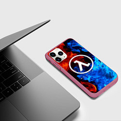 Чехол iPhone 11 Pro матовый HALF-LIFE, цвет: 3D-малиновый — фото 2