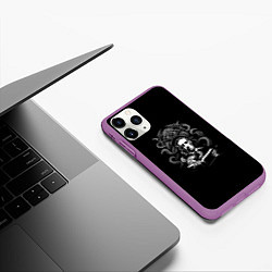 Чехол iPhone 11 Pro матовый Ктулху, цвет: 3D-фиолетовый — фото 2