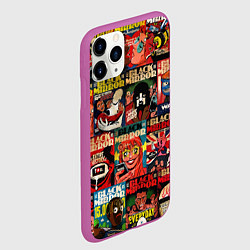 Чехол iPhone 11 Pro матовый ЧЕРНОЕ ЗЕРКАЛО, цвет: 3D-фиолетовый — фото 2