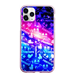 Чехол iPhone 11 Pro матовый FORTNITE&MARSMELLO COSMO, цвет: 3D-розовый