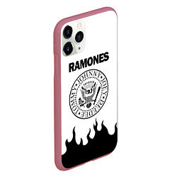 Чехол iPhone 11 Pro матовый RAMONES, цвет: 3D-малиновый — фото 2