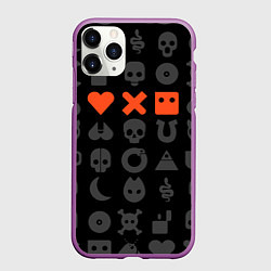 Чехол iPhone 11 Pro матовый LOVE DEATH ROBOTS LDR, цвет: 3D-фиолетовый