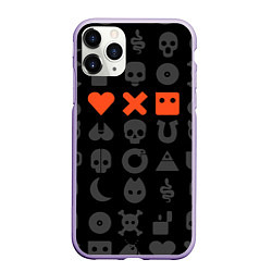 Чехол iPhone 11 Pro матовый LOVE DEATH ROBOTS LDR, цвет: 3D-светло-сиреневый