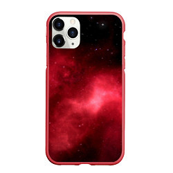 Чехол iPhone 11 Pro матовый Космос, цвет: 3D-красный