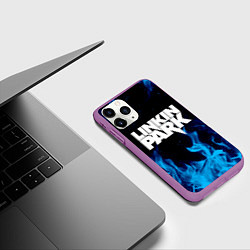 Чехол iPhone 11 Pro матовый LINKIN PARK, цвет: 3D-фиолетовый — фото 2